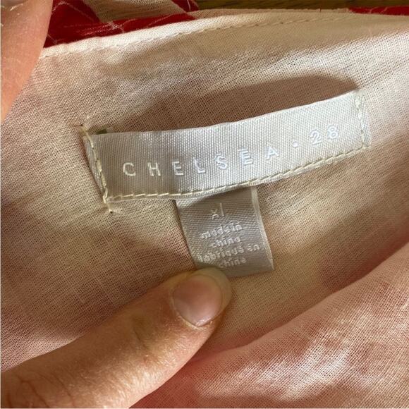 Chelsea28 Nordstrom Pink & Red Floral Off Shoulder Midi Dress Size XL - Picture 5 of 11